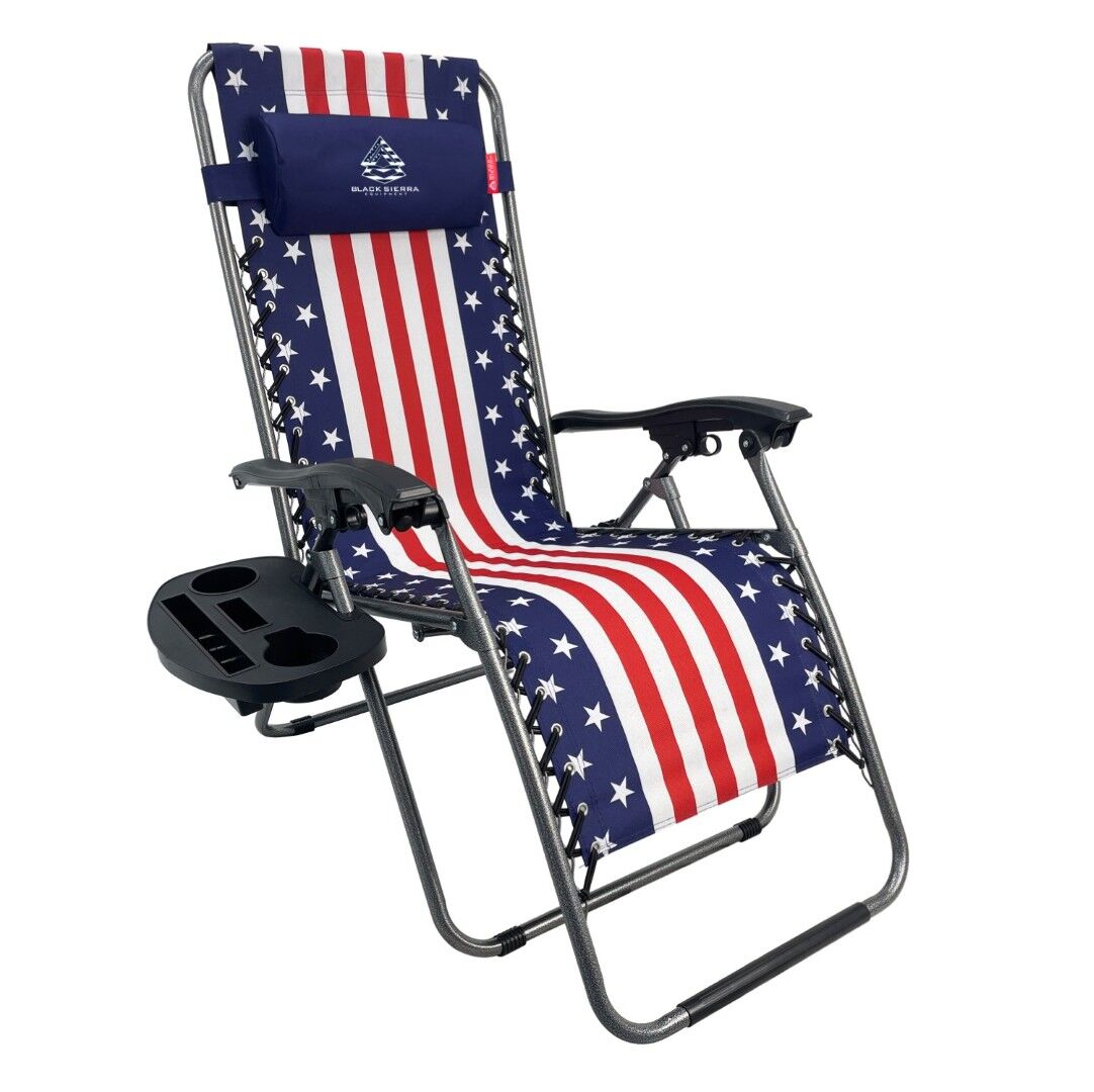 Black Sierra Stars & Stripes Everyday Zero Gravity Chair
