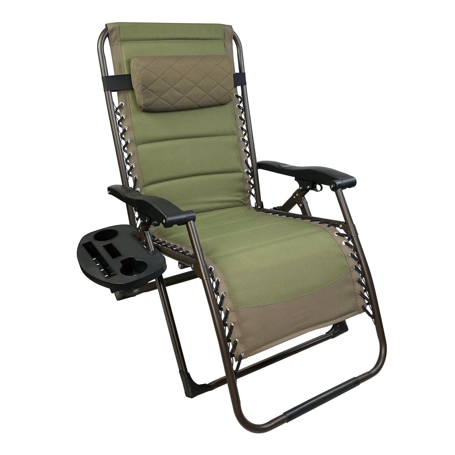 Black Sierra Traditions Green XL Padded Zero Gravity Chair With Coastal Logo