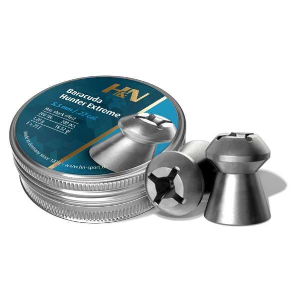 H&N Baracuda Hunter Extreme .22 Caliber, 18.52 Grain Hollow Point Airgun Pellet, 200-Ct