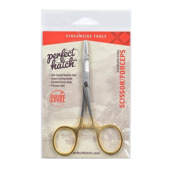 Perfect Hatch Gold Handle Stainless Steel Forceps Scissor, 6-In