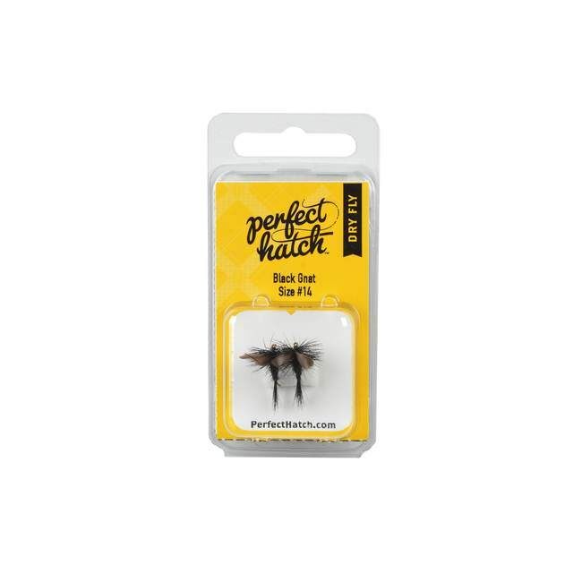 Perfect Hatch Dry Black Gnat Fly Hook, #14