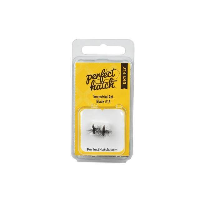 Perfect Hatch Dry Terrestrial Ant Black Fly, #16