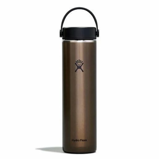 Hydro Flask Lightweight Wide Mouth Trail Series Obsidian Water Bottle, 24-Oz