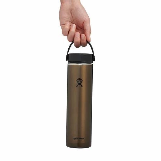 Hydro Flask Lightweight Wide Mouth Trail Series Obsidian Water Bottle, 24-Oz