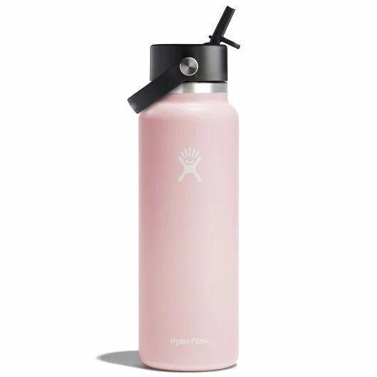 Hydro Flask Wide Mouth with Flex Straw Cap Trillium Water Bottle, 40-Oz