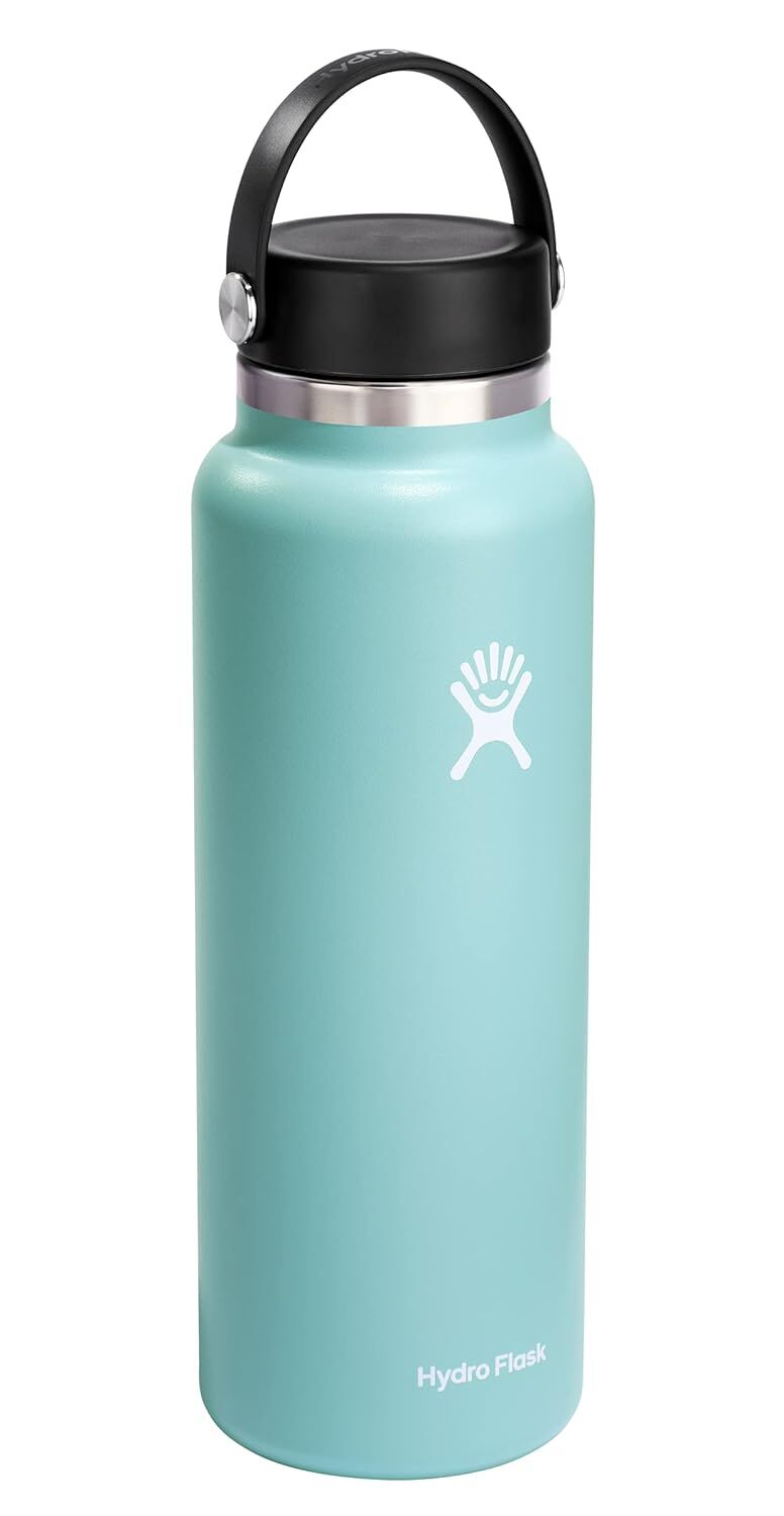 Hydroflask Water Bottle Wide Mouth with Flex Cap Dew, 40-Oz