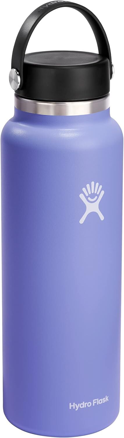 Hydroflask Water Bottle Wide Mouth with Flex Cap Lupine, 40-Oz