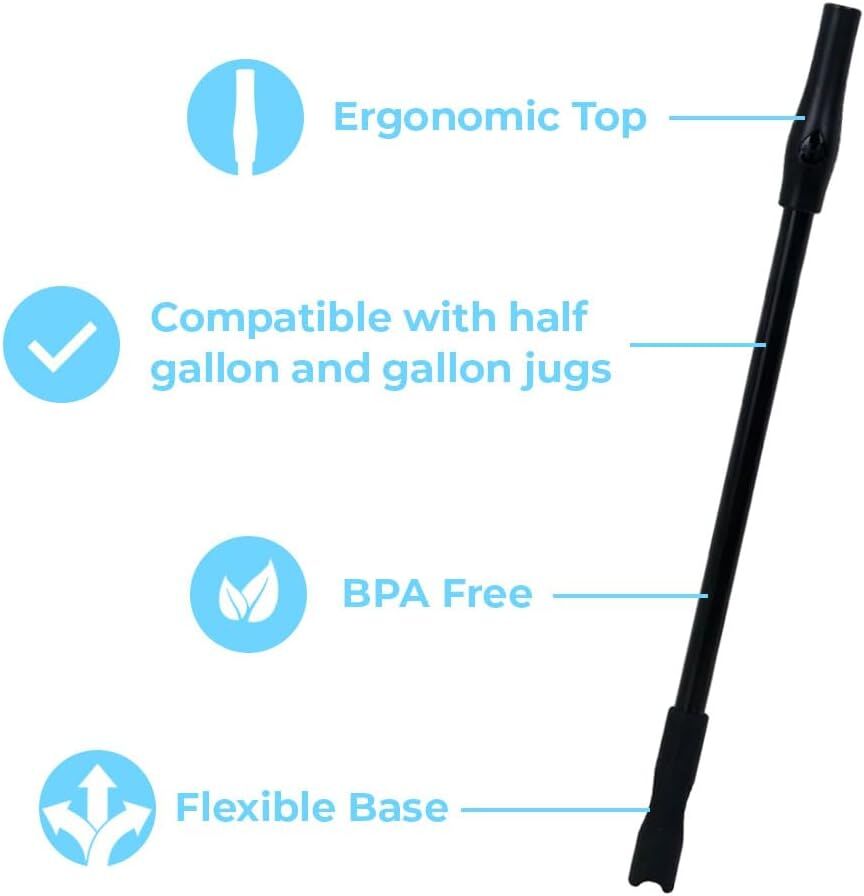 HydroJug Reusable White Water Bottle Straw