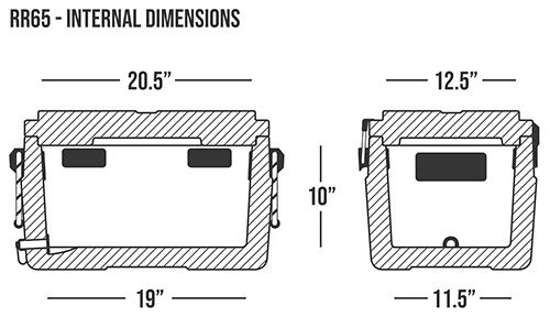 Rugged Road 65 V2 Gunmetal Gray Cooler