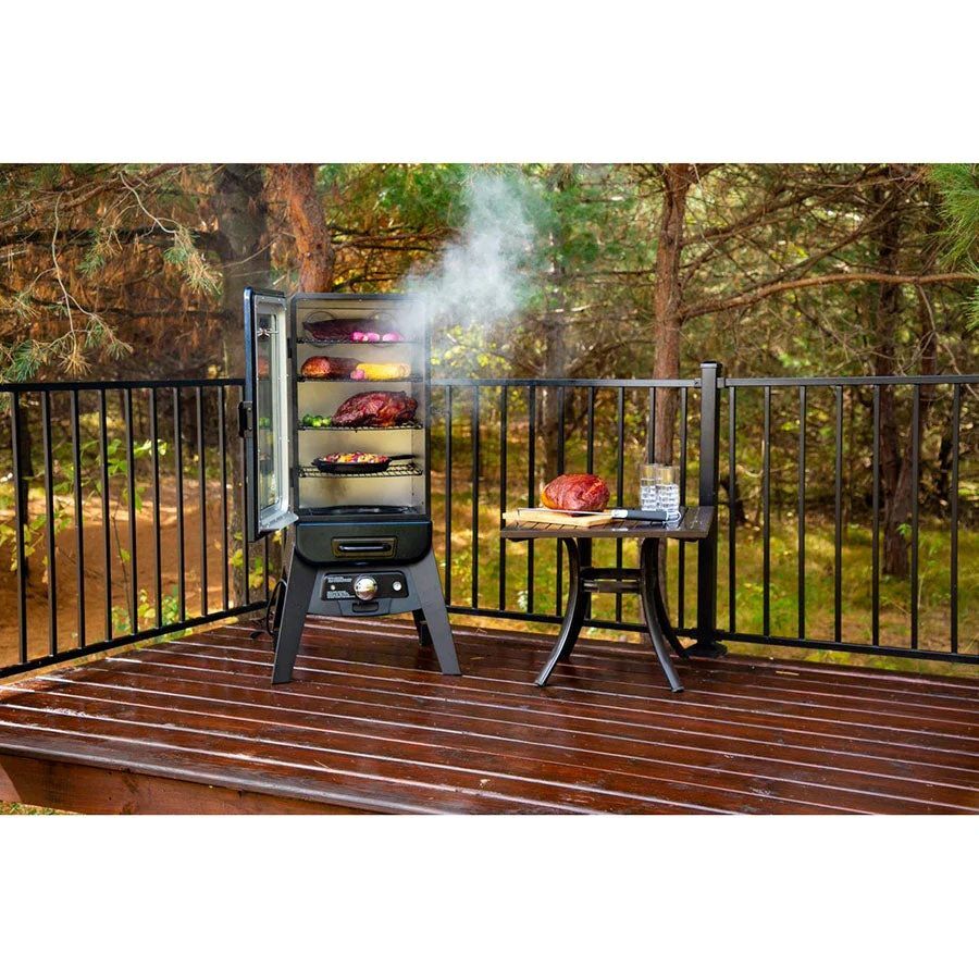 Pit Boss 3-Series Analog Vertical Smoker, Blue Hammertone