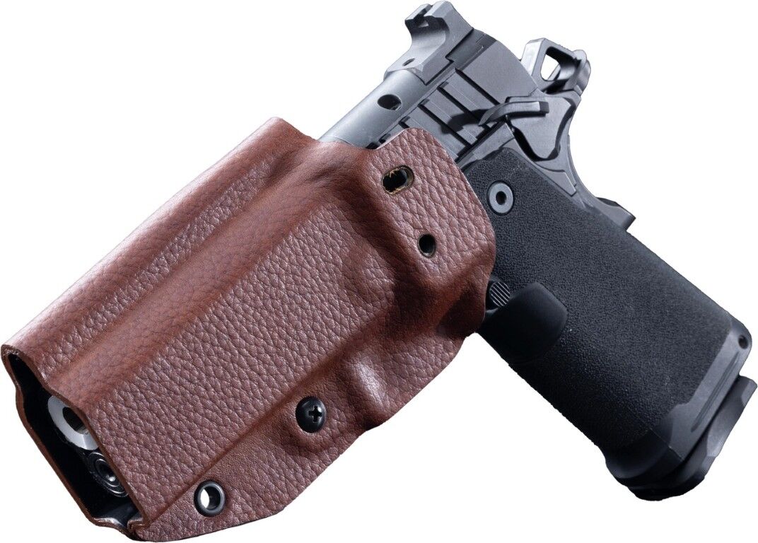 Mission First Tactical Brown Leather Hybrid Ambi Springfield 1911 DS Prodigy 4.25 AIWB Holster