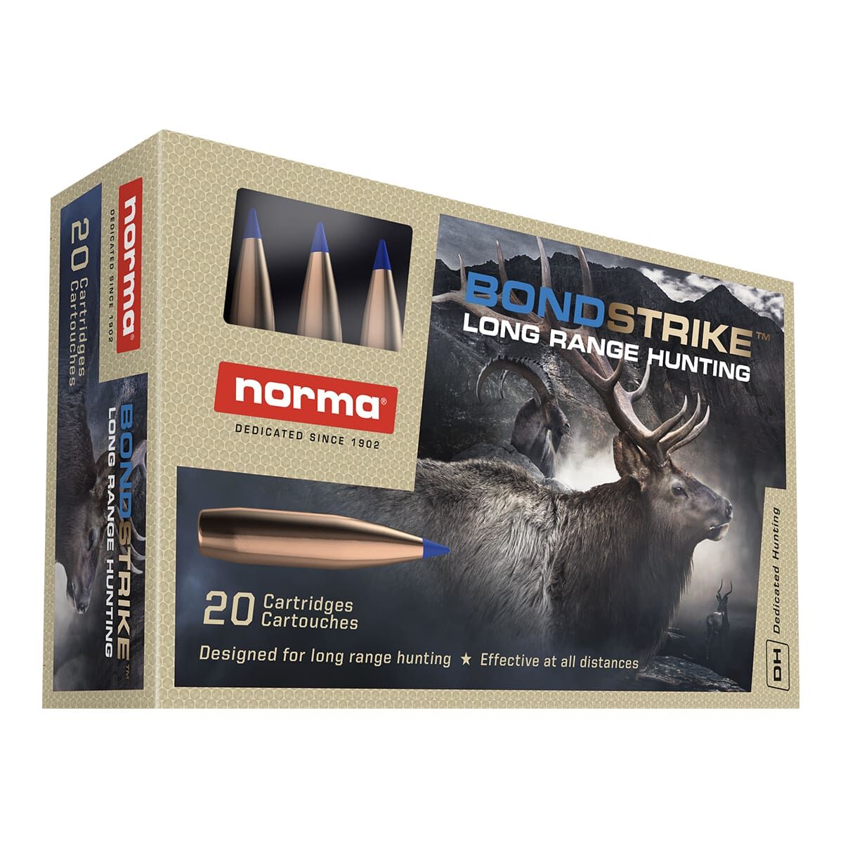 Norma BondStrike 6.5 PRC, 143 Grain Bonded Polymer Tip Rifle Ammo, 20-Rd