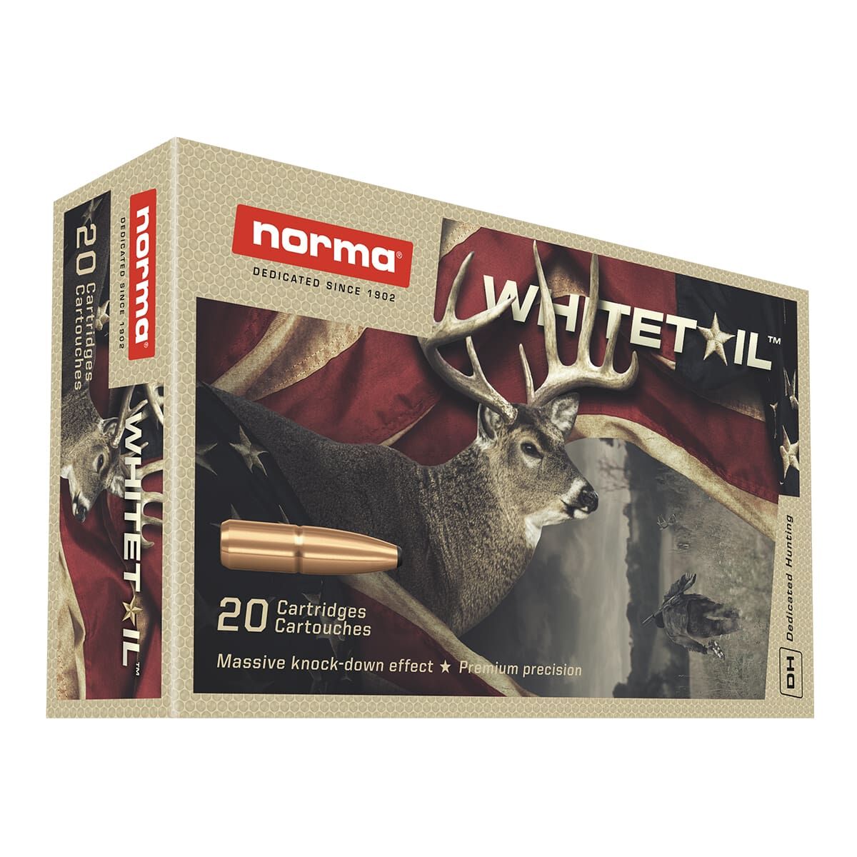 Norma Whitetail .308 Win, 150 Grain Soft Point Rifle Ammo, 20-Rd