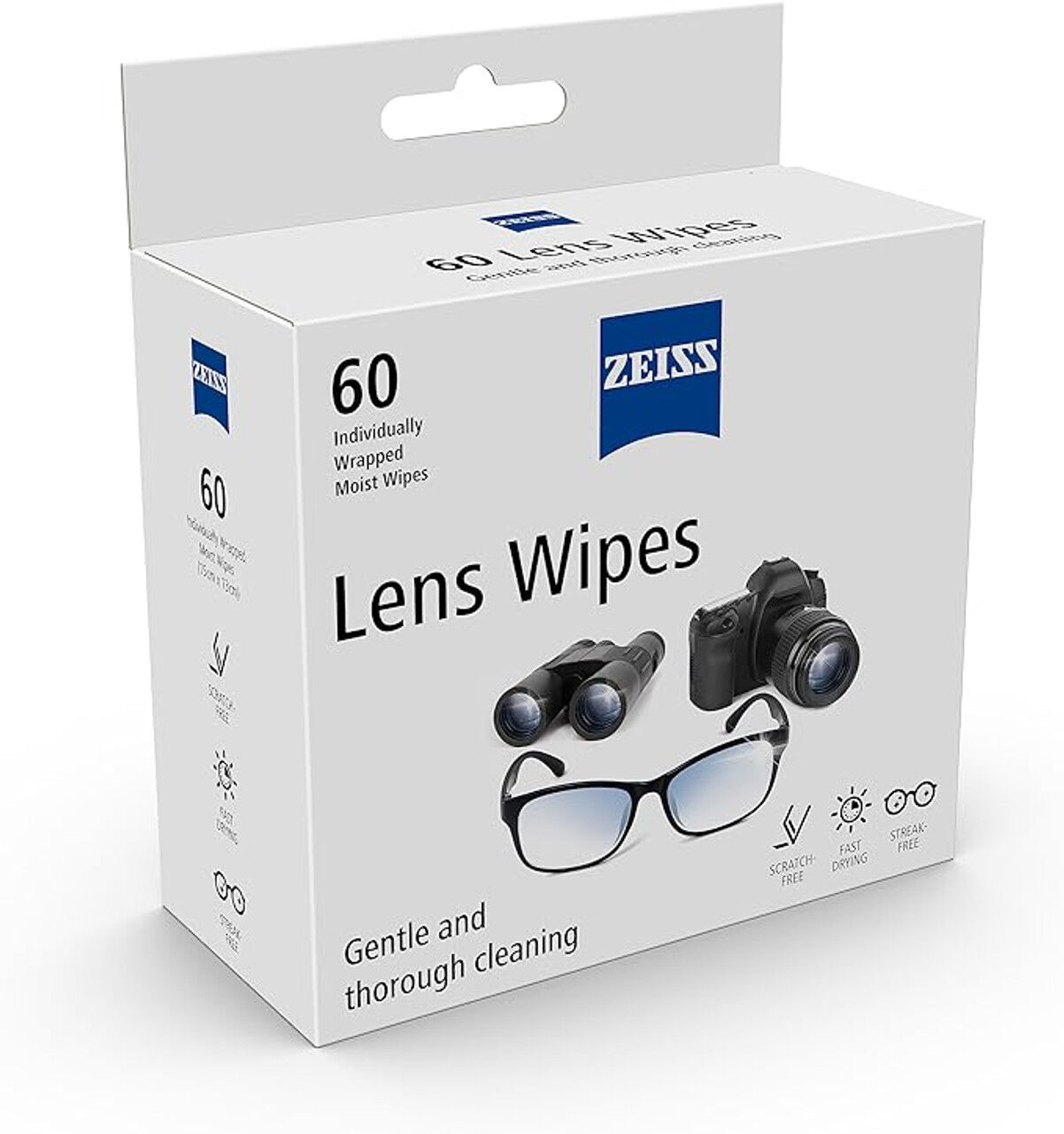 Zeiss Lens Wipes, 60-Ct