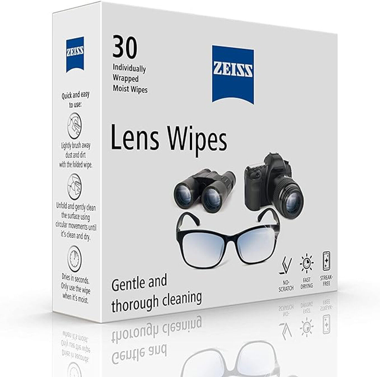 Zeiss Lens Wipes, 30-Ct