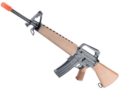 Cybergun Colt Licensed Full Size Faux Wood M16A1 Airsoft Spring Rifle