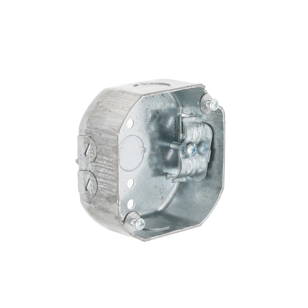 Raco Drawn Octagon Box With NMSC Clamps, 4-In x 4-In x 1 1/2-In