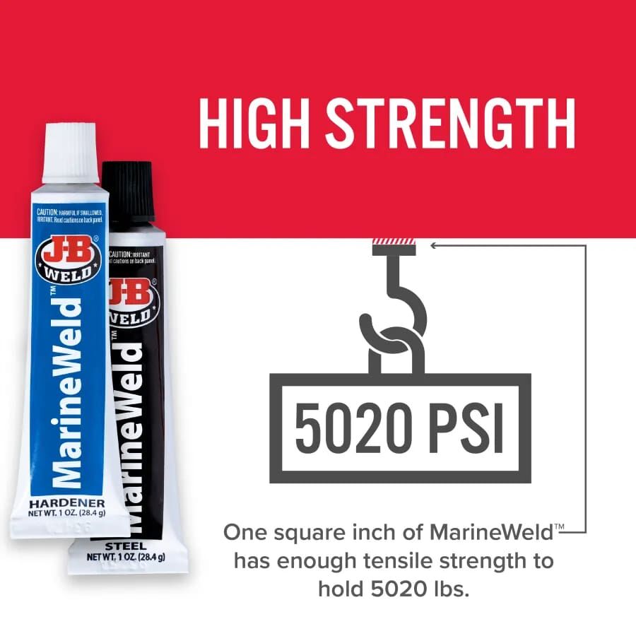 J-B Weld MarineWeld Quick Setting Epoxy Twin Tube, 2-Oz