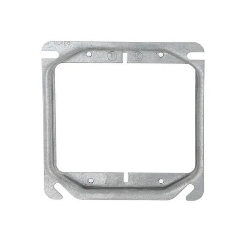 Raco 4-In Square Cover 2-Device, 1/2-In Raised