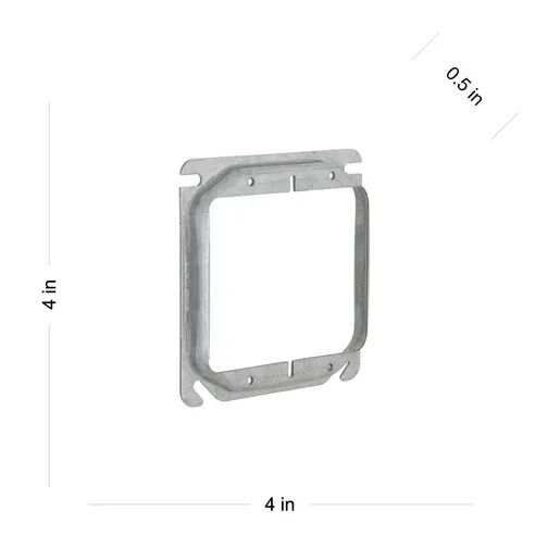 Raco 4-In Square Cover 2-Device, 1/2-In Raised