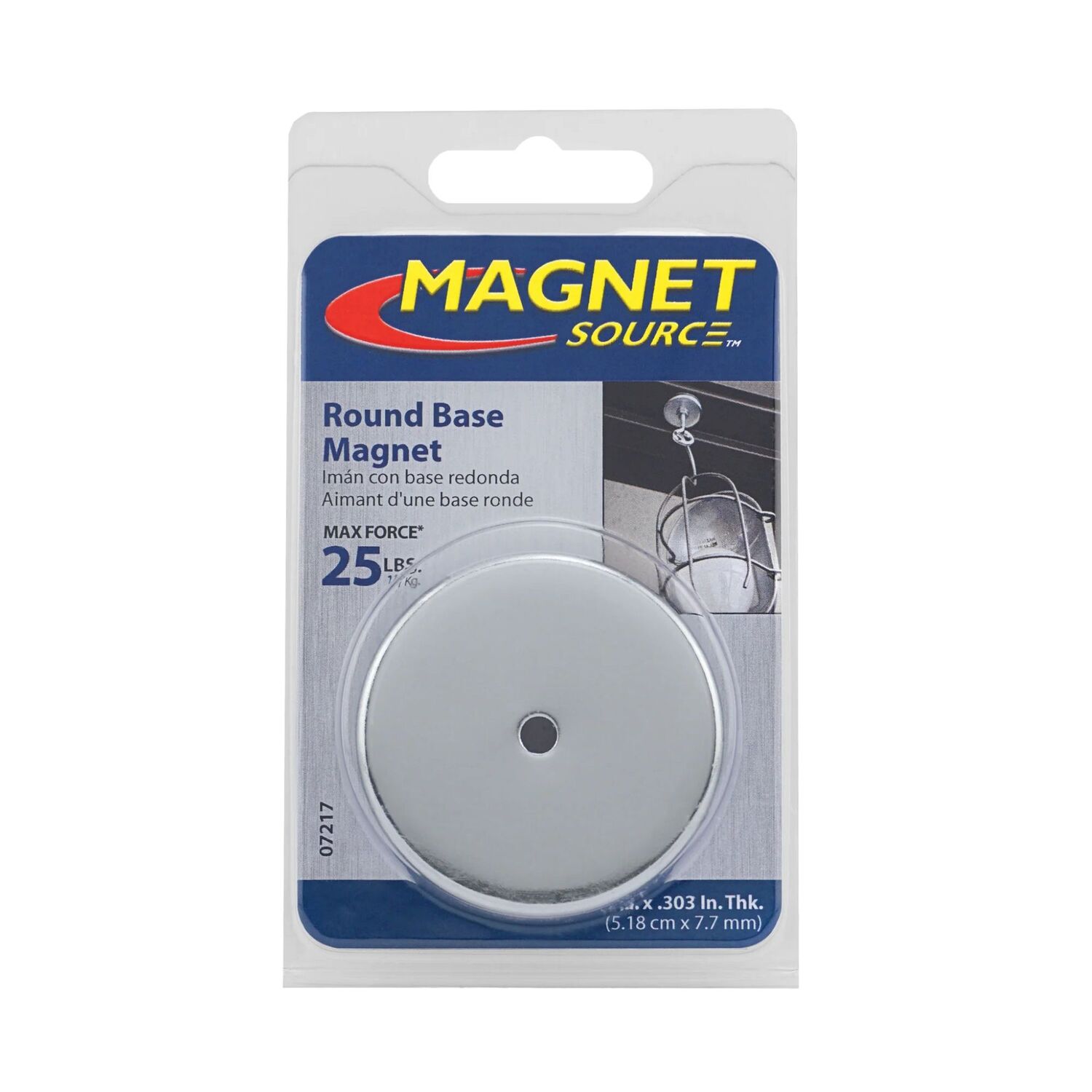Magnet Source Ceramic Round Base Magnet, 2.03-In x .303-In