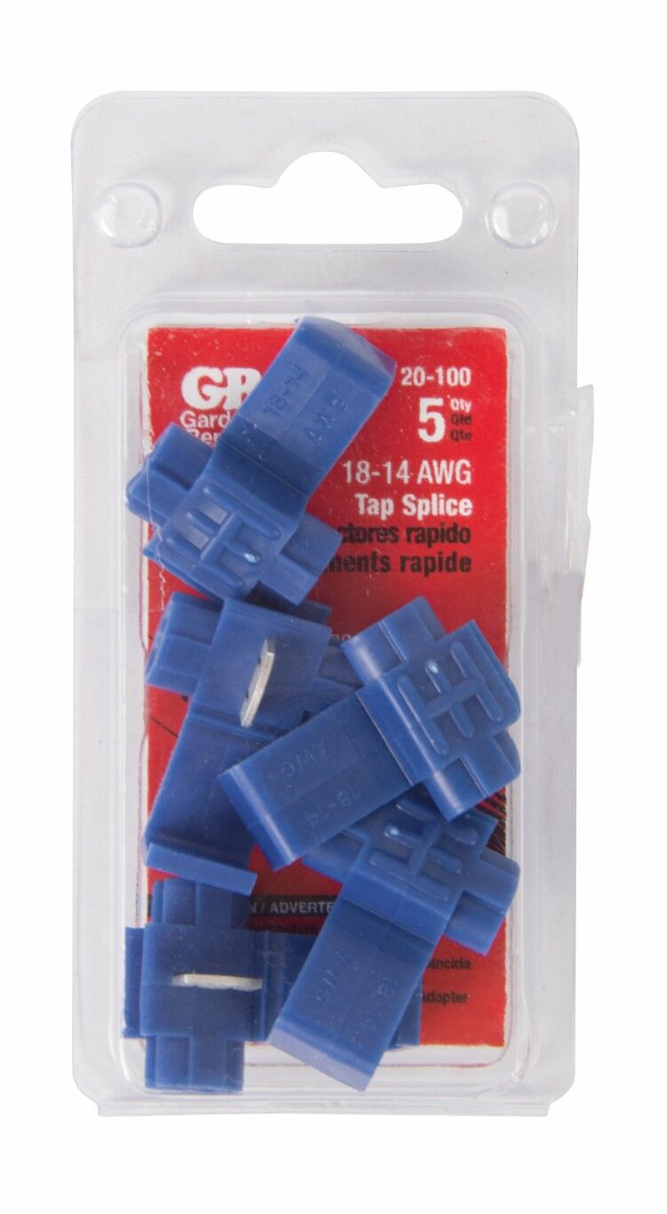 Gardner Bender Blue Tap Splice Crimp Connector 18-14 Gauge, 5-Pk
