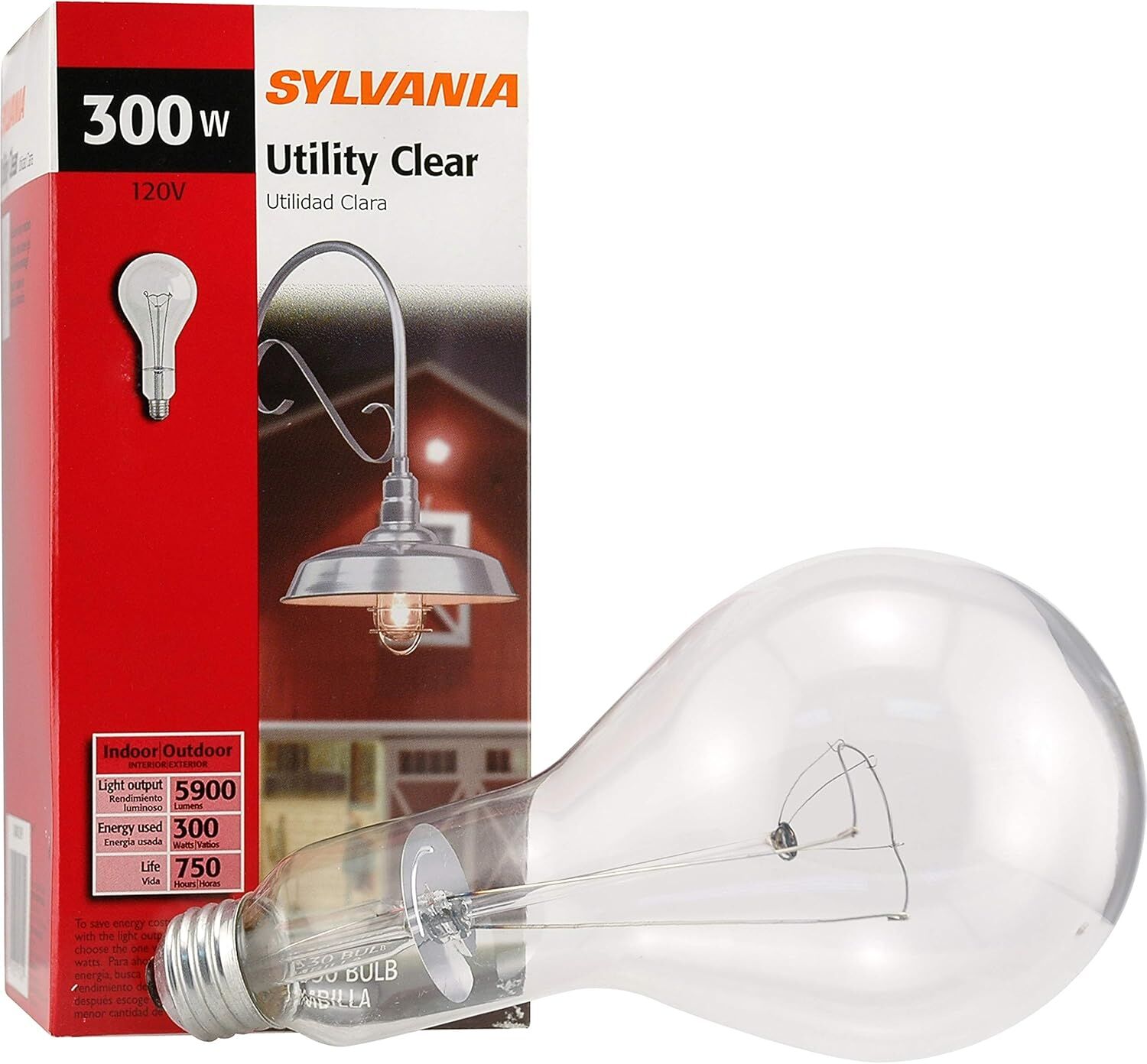 Sylvania PS30 300 Watt Warm White Incandescent Light Bulb