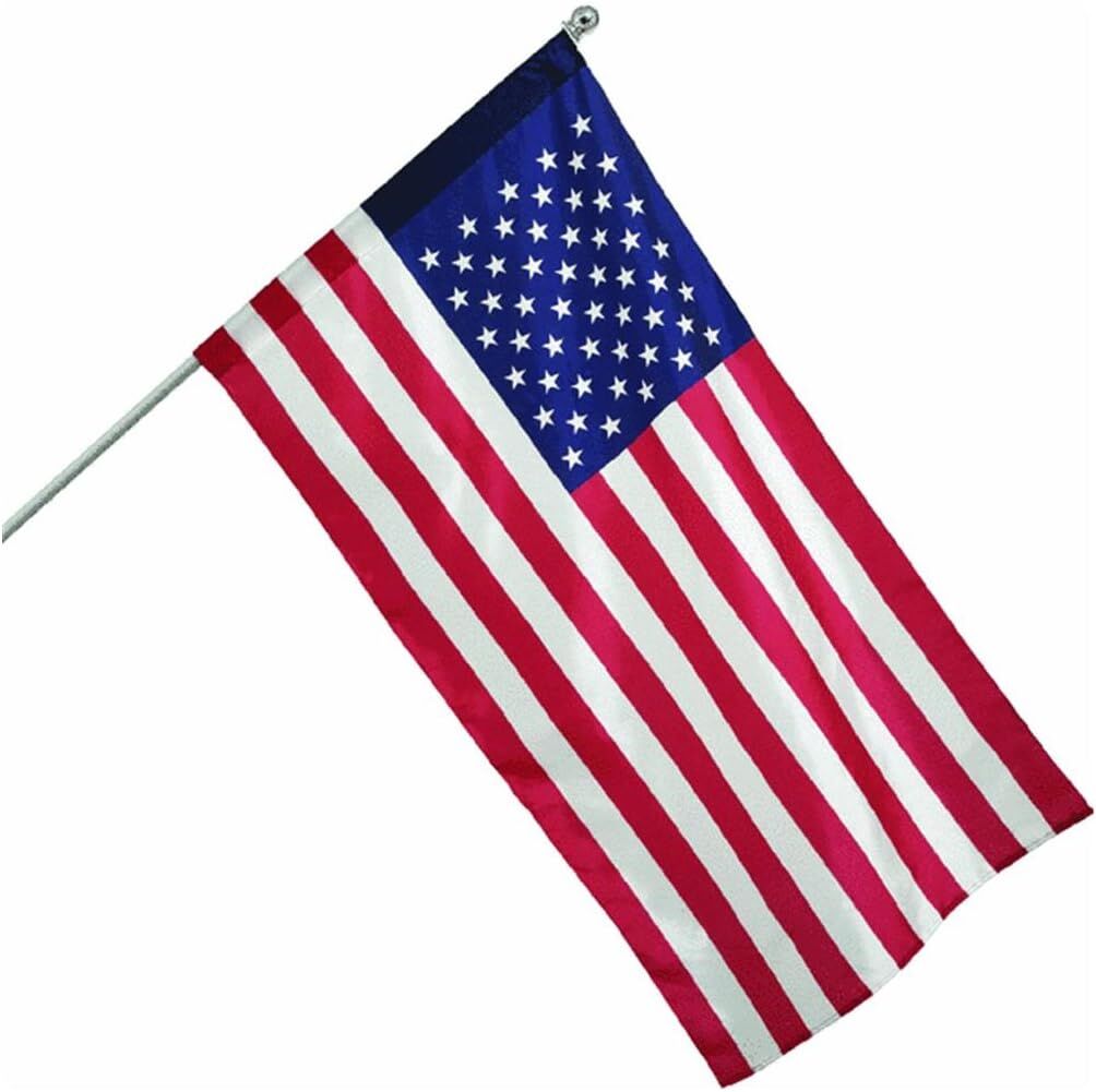 Valley Forge Sleeved US Flag Set, 4-Ft x 2 1/2-Ft
