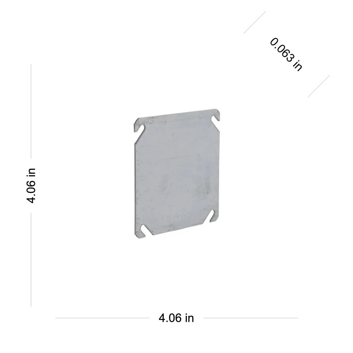Raco Flat Square Cover Blank, 4-In x 4-In