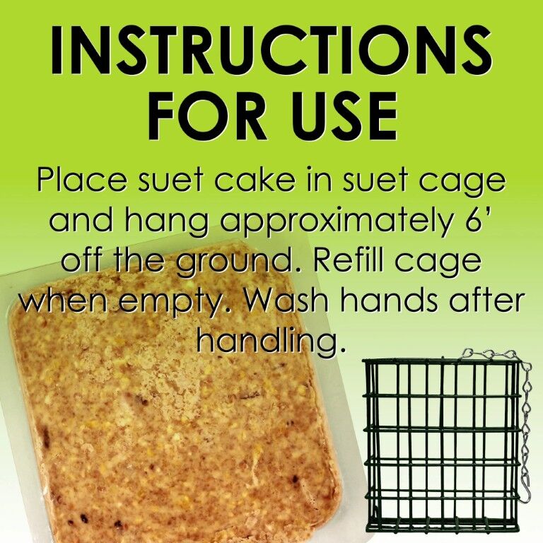 Heath Hot Pepper Squirrel-Resistant Suet Cake, 11.25-Oz