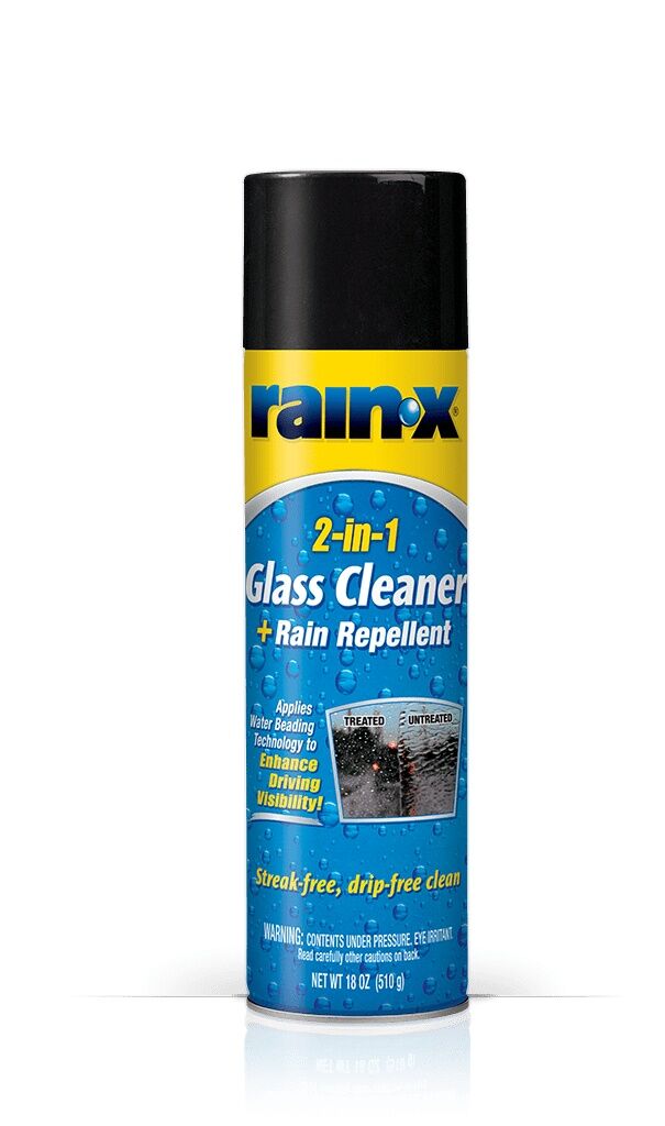 Rain-X 2-In-1 Glass Cleaner With Rain Repellent Aerosol, 18-Oz