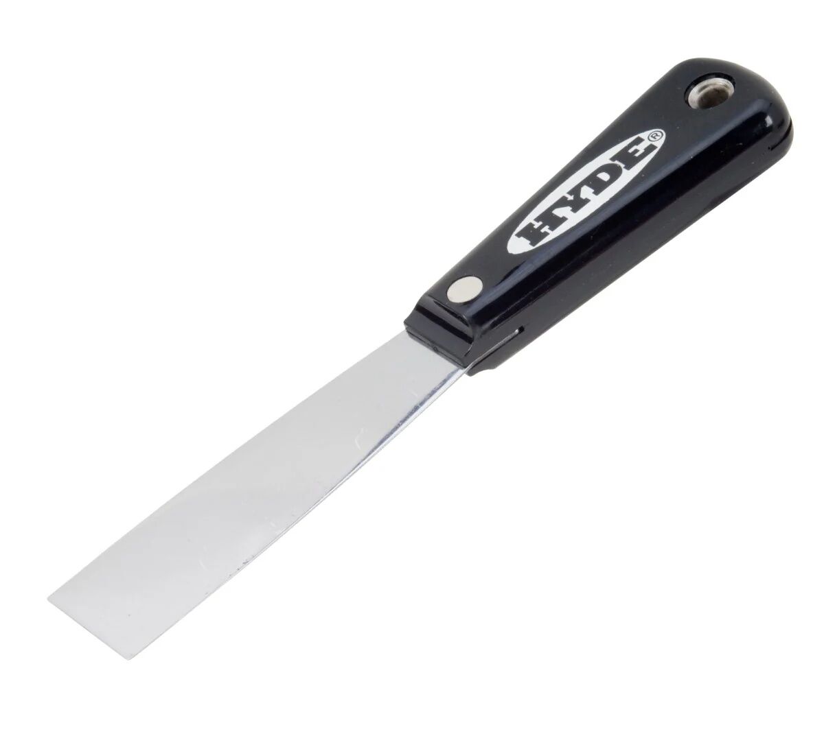 Hyde Black & Silver Carbon Steel Putty Knife, 1 1/4-In