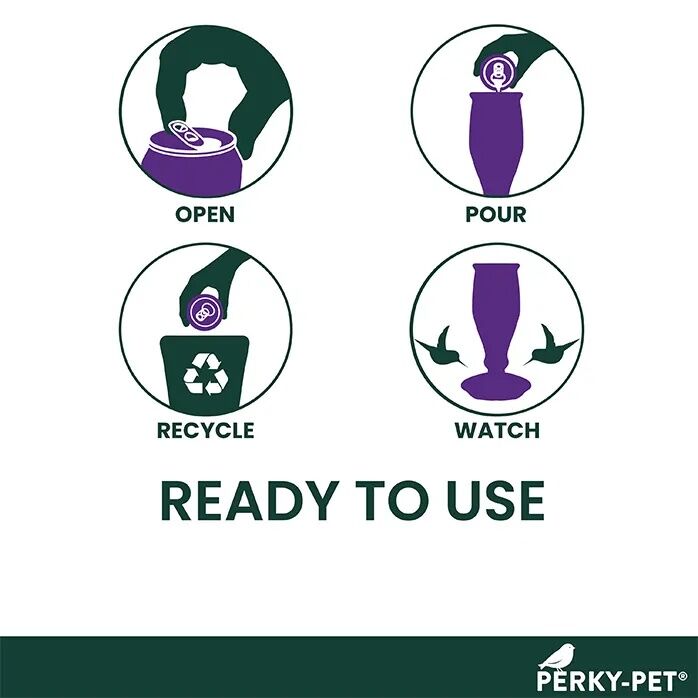 Perky-Pet Ready-To-Use Red Hummingbird Nectar, 16-Oz, 4-Pk