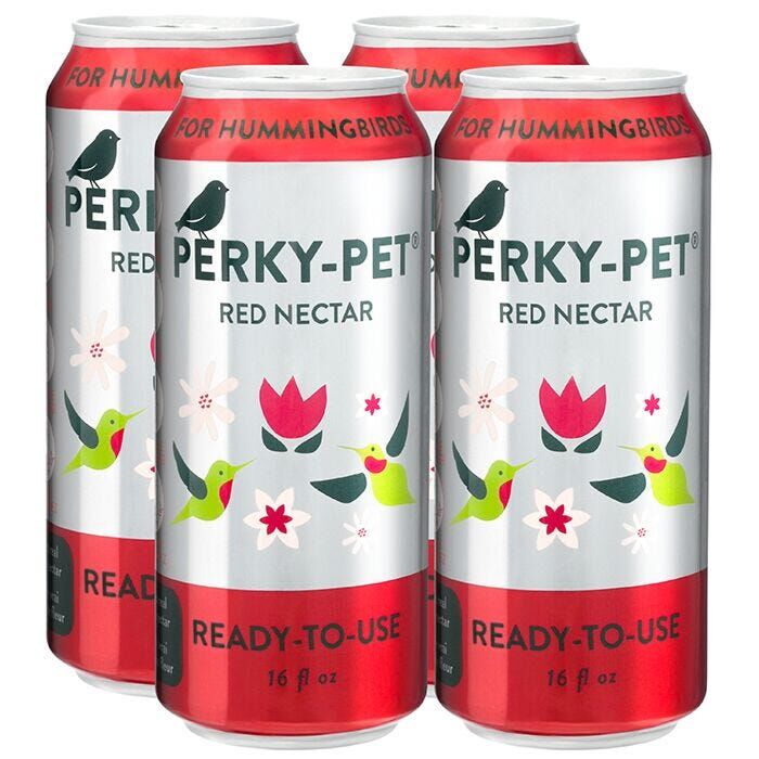 Perky-Pet Ready-To-Use Red Hummingbird Nectar, 16-Oz, 4-Pk