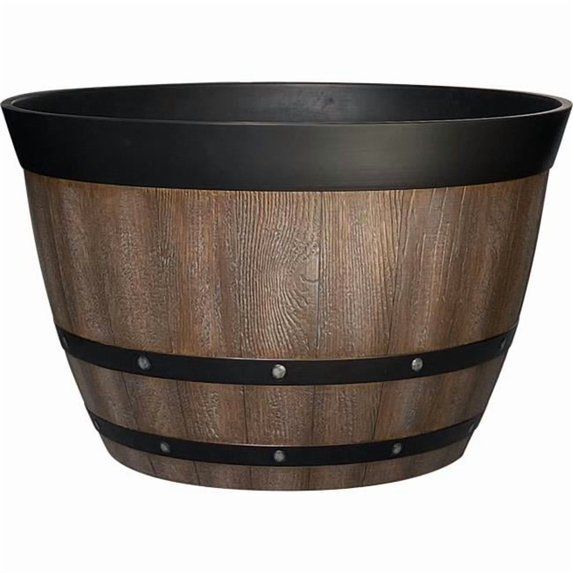Southern Patio HDR Whiskey Barrel Planter, 15.5-In