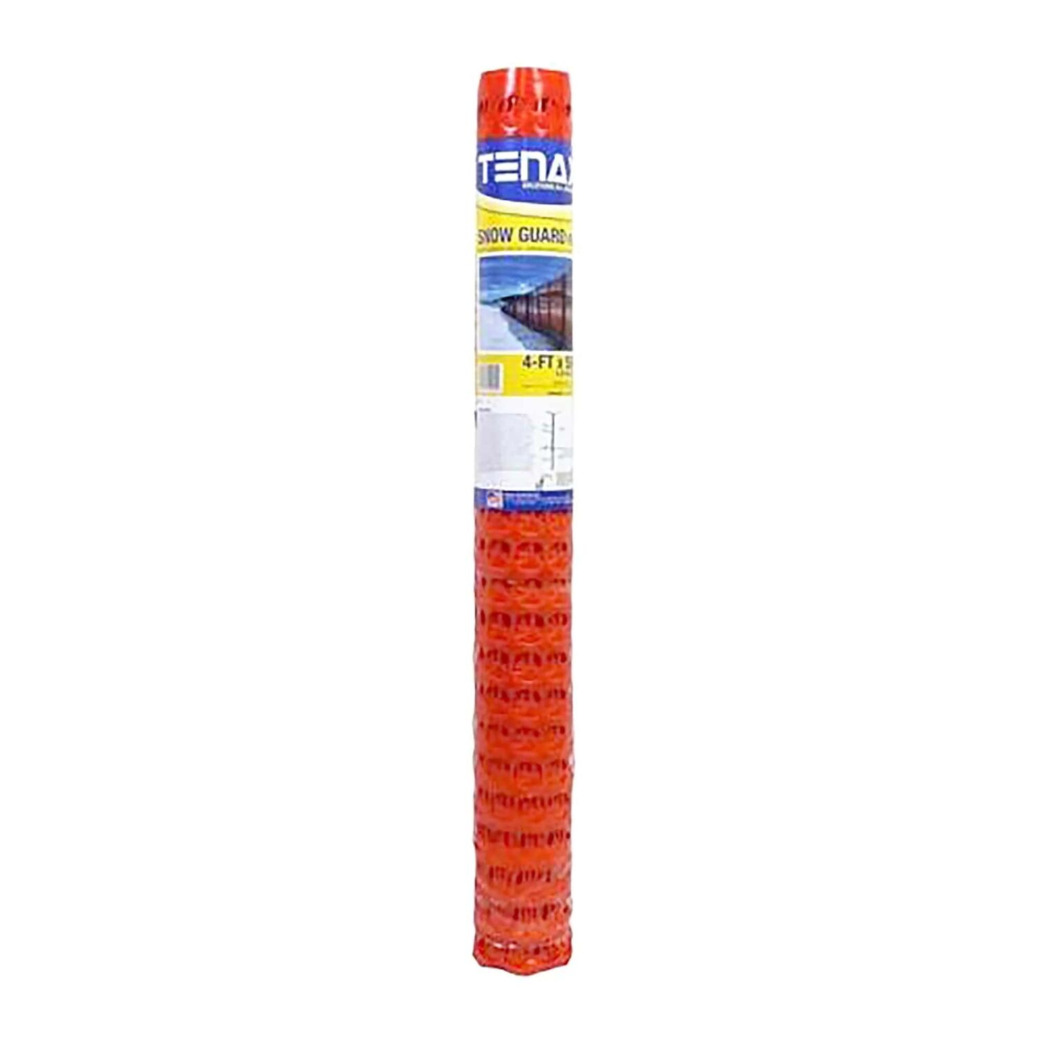 Tenax Orange Snow Guard Poly Snow Fence 4-Ft X 50-Ft