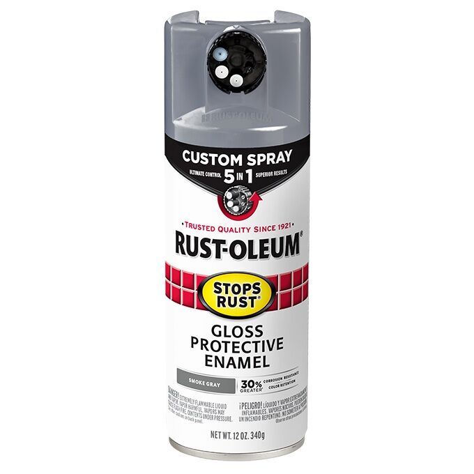 Rust-Oleum Stops Rust Gloss Protective Enamel Smoke Gray Custom - Main Image