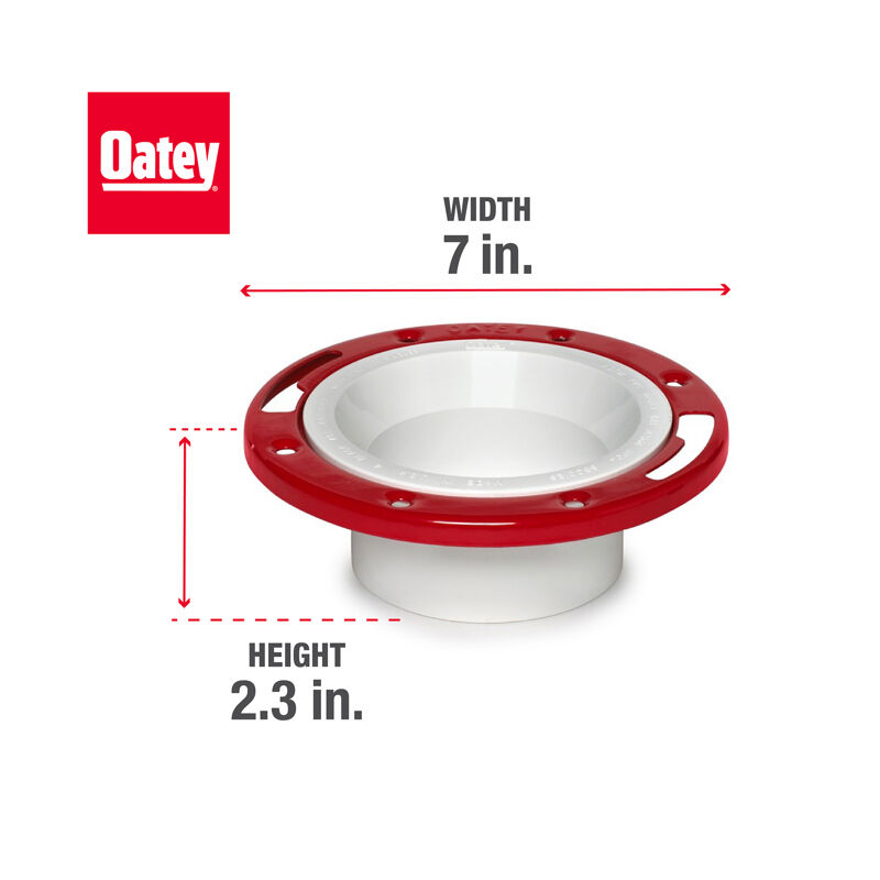 Oatey PVC Level-Fit Closet Flange With Metal Ring