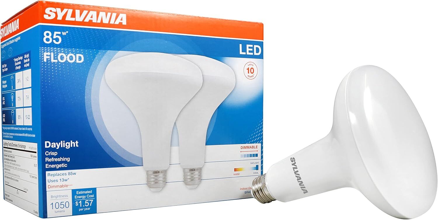 Sylvania LED Flood Light Bulbs, 85-W, 2=Pk