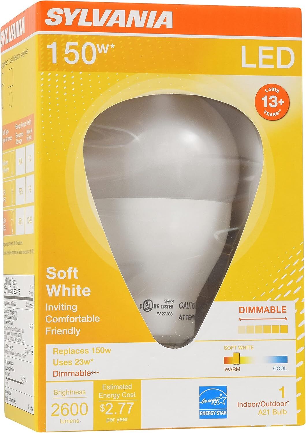 Sylvania A21 23 Watt Frosted Soft White Dimmable LED Light Bulb