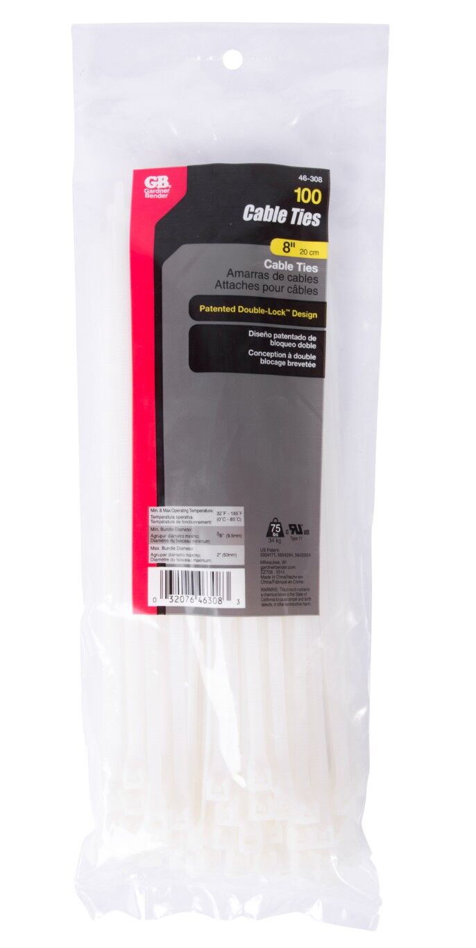 Gardner Bender 8-In Cable Tie, 75-Lb
