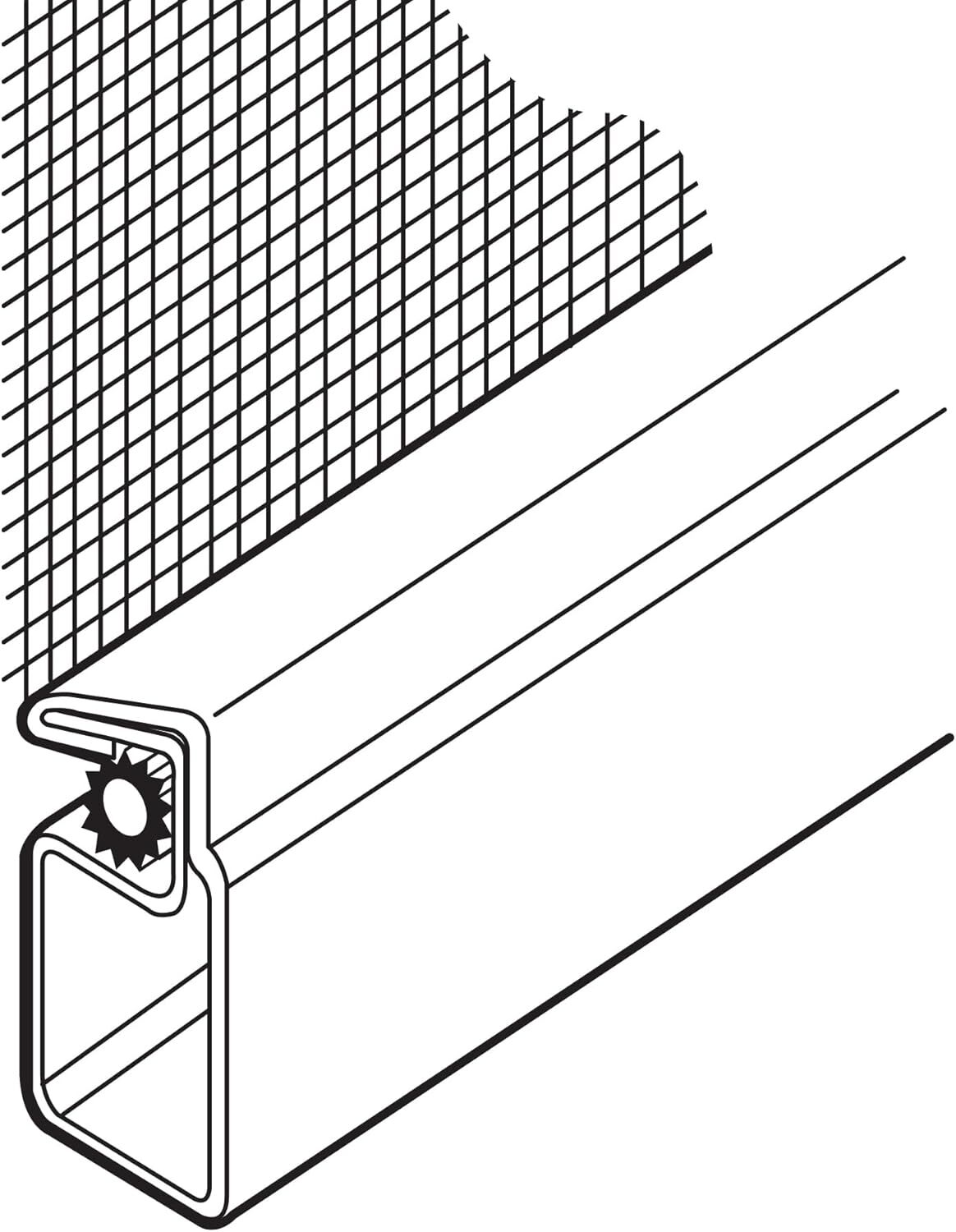 Prime Line Aluminum Window Screen Frame Kit, 5/16-In x 3/4-In x 60-In