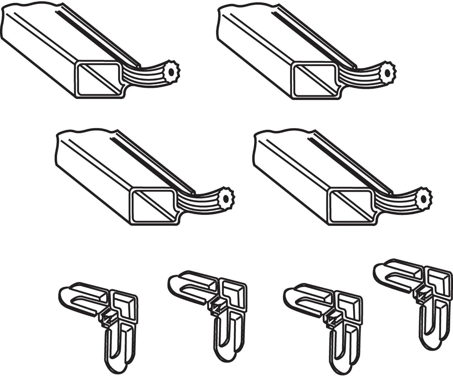 Prime Line Aluminum Window Screen Frame Kit, 5/16-In x 3/4-In x 60-In