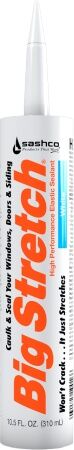 Sashco Big Stretch White High Performance Elastic Sealant, 10.5-Oz