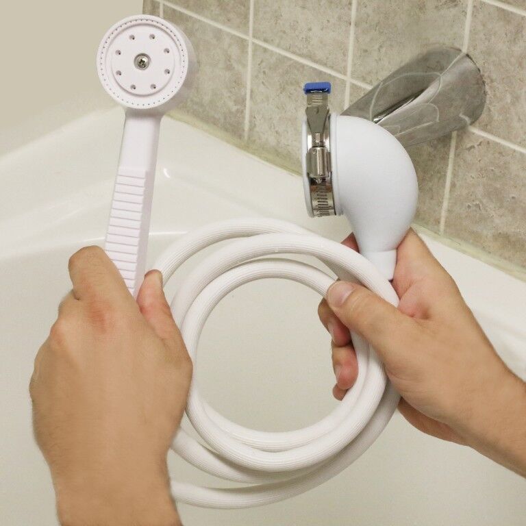 Danco VersaSpray 2.2 GPM Portable Hand Held Shower Head Sprayer For Bathtubs Without Diverter