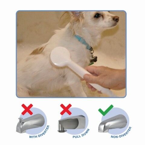 Danco VersaSpray 2.2 GPM Portable Hand Held Shower Head Sprayer For Bathtubs Without Diverter