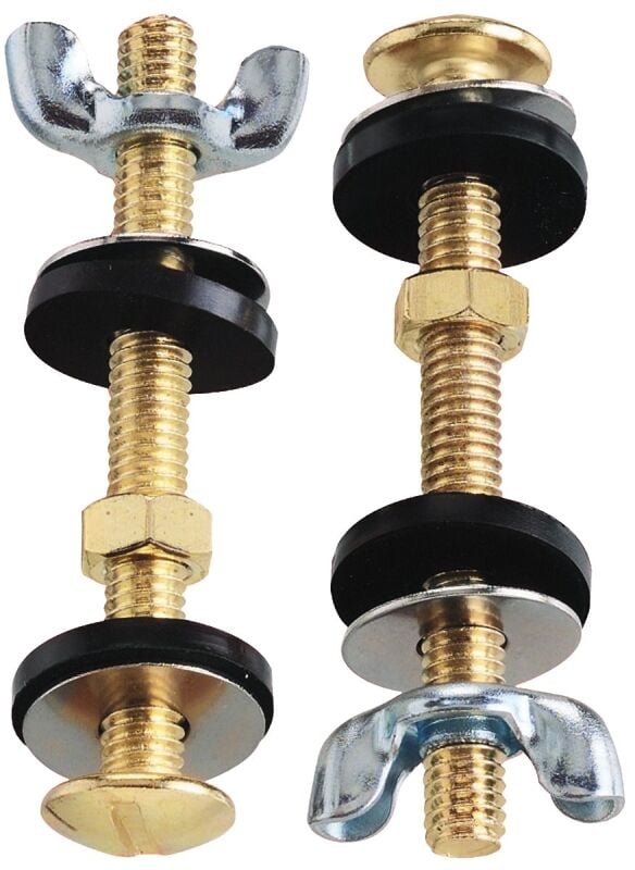 Plumb Pak Steel Toilet Tank Bolt Set, 5/16-In x 3-In, 2-Pc