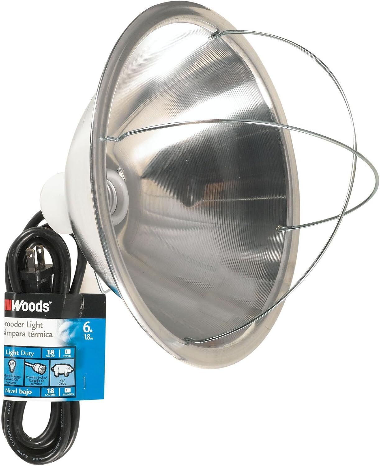 Woods Brooder Lamp with Bulb Guard, 250-W