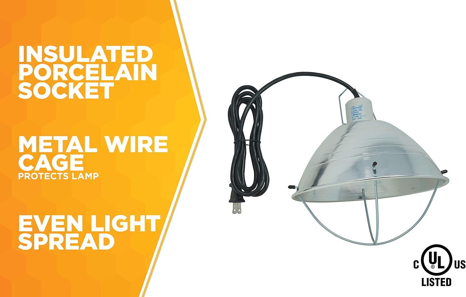 Woods Brooder Lamp with Bulb Guard, 250-W