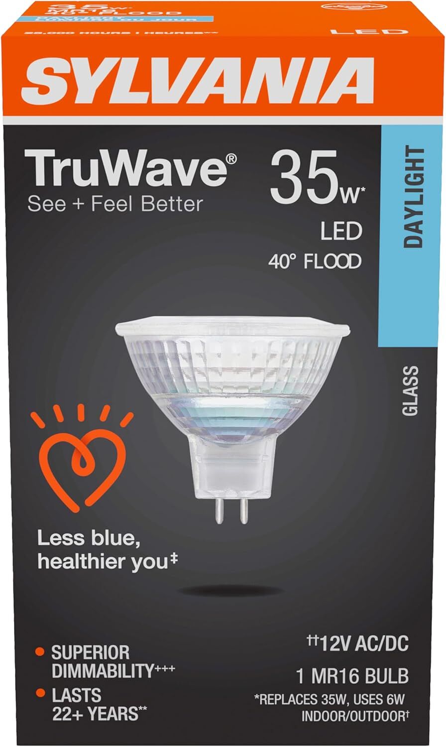 Sylvania TruWave MR16 6-Watt Daylight Dimmable GU5.3 40° LED Flood Light Bulb